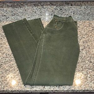 Roper Women's Straight Leg Jeans - Olive Green